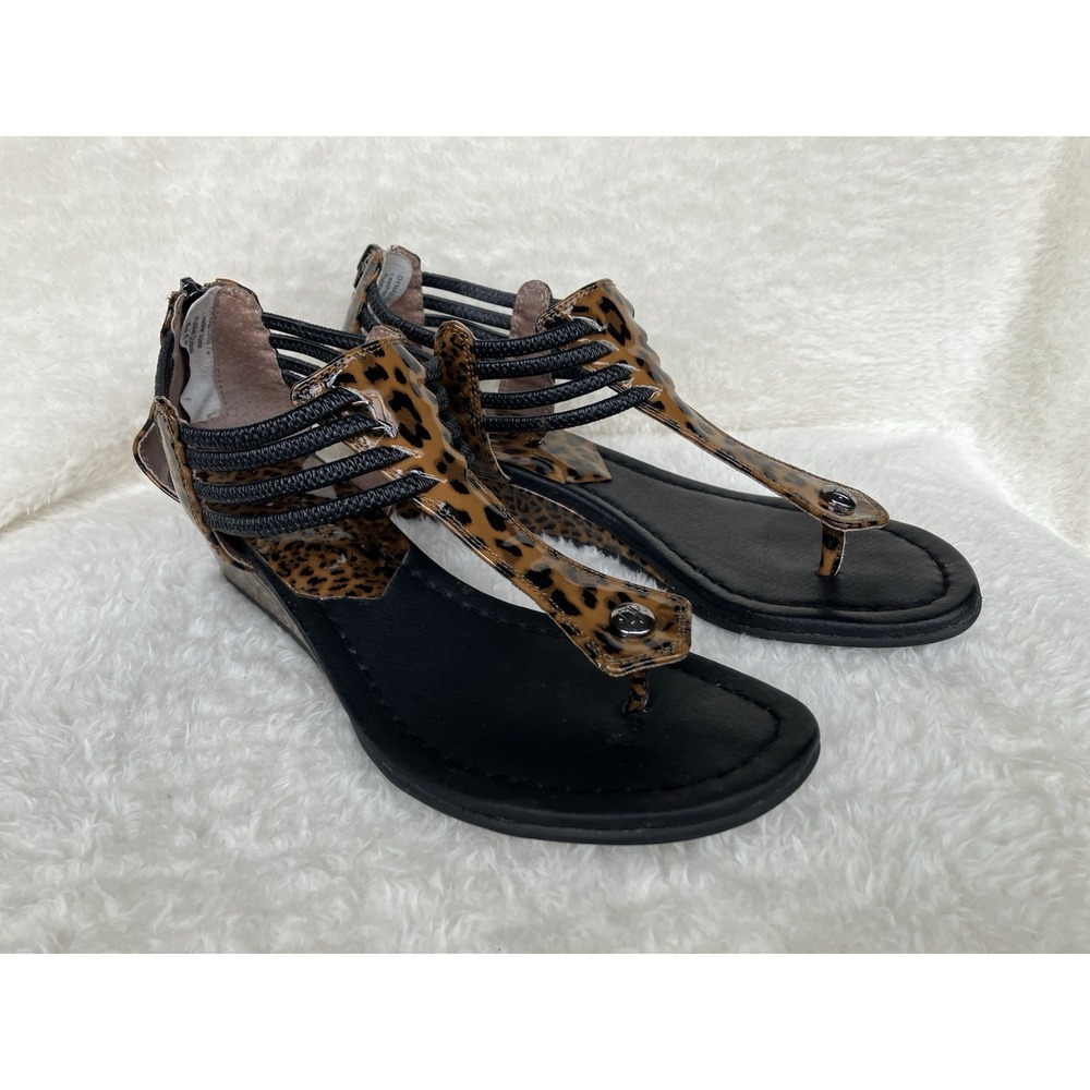 Donald J  Pliner Leopard Print Wedge Sandal Women's Sz 7M